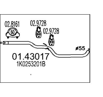 Výfuková trubka MTS 01.43017