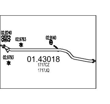 Výfuková trubka MTS 01.43018
