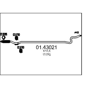Výfuková trubka MTS 01.43021