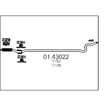 Výfuková trubka MTS 01.43022