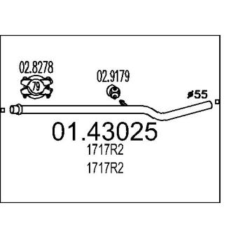 Výfuková trubka MTS 01.43025