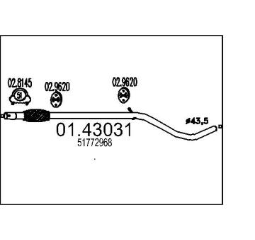 Výfuková trubka MTS 01.43031