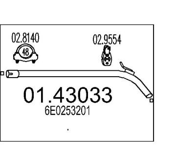 Výfuková trubka MTS 01.43033