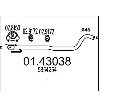 Výfuková trubka MTS 01.43038