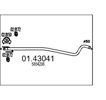 Výfuková trubka MTS 01.43041