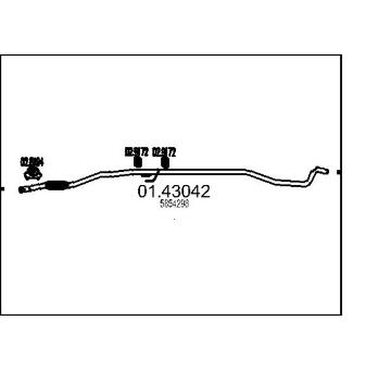 Výfuková trubka MTS 01.43042