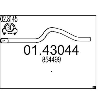 Výfuková trubka MTS 01.43044