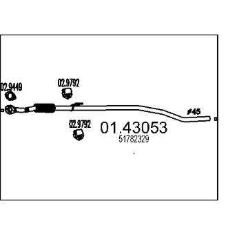 Výfuková trubka MTS 01.43053