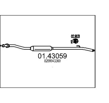 Výfuková trubka MTS 01.43059