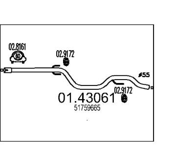 Výfuková trubka MTS 01.43061