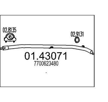 Výfuková trubka MTS 01.43071
