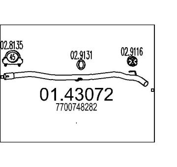 Výfuková trubka MTS 01.43072