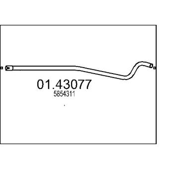 Výfuková trubka MTS 01.43077