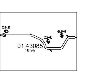 Výfuková trubka MTS 01.43085