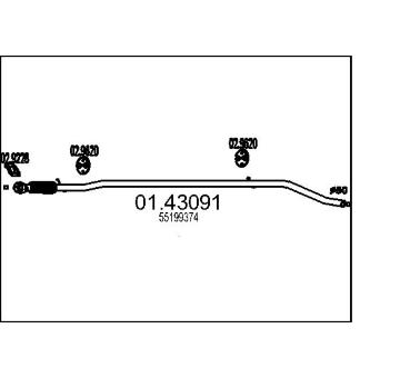 Výfuková trubka MTS 01.43091