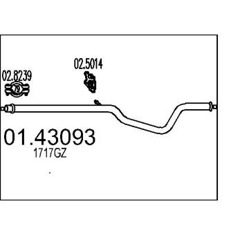 Výfuková trubka MTS 01.43093