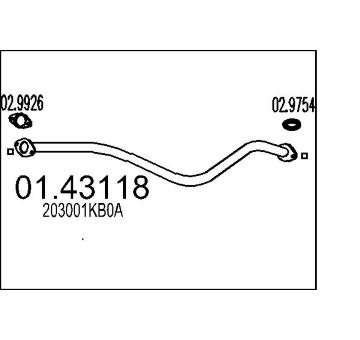Výfuková trubka MTS 01.43118