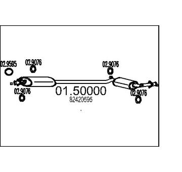 Střední tlumič výfuku MTS 01.50000