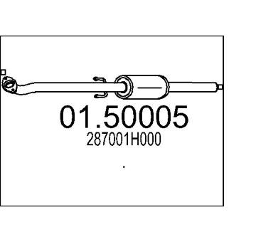 Střední tlumič výfuku MTS 01.50005