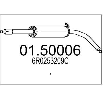 Stredni tlumic vyfuku MTS 01.50006