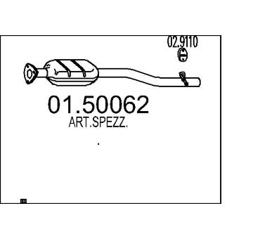 Střední tlumič výfuku MTS 01.50062