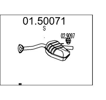 Střední tlumič výfuku MTS 01.50071