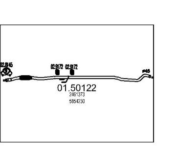 Střední tlumič výfuku MTS 01.50122