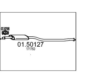 Střední tlumič výfuku MTS 01.50127