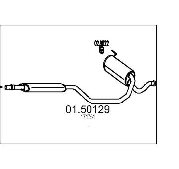 Střední tlumič výfuku MTS 01.50129
