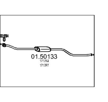 Střední tlumič výfuku MTS 01.50133