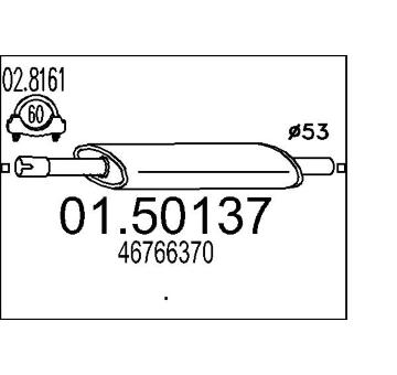 Střední tlumič výfuku MTS 01.50137