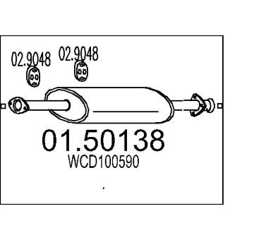 Zadní tlumič výfuku MTS 01.50138