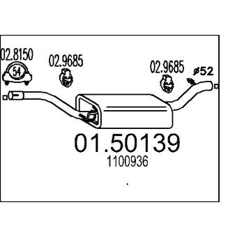 Střední tlumič výfuku MTS 01.50139