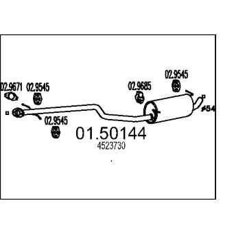 Střední tlumič výfuku MTS 01.50144