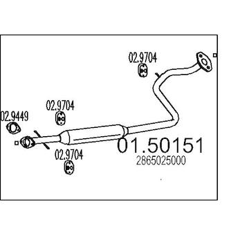 Střední tlumič výfuku MTS 01.50151