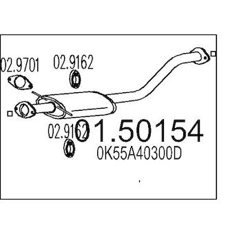 Střední tlumič výfuku MTS 01.50154