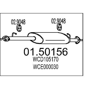 Střední tlumič výfuku MTS 01.50156