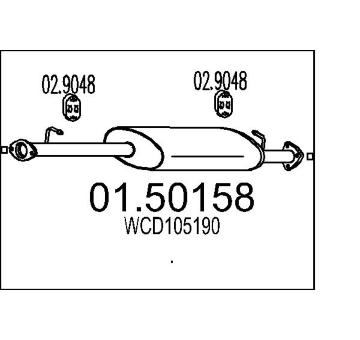 Střední tlumič výfuku MTS 01.50158
