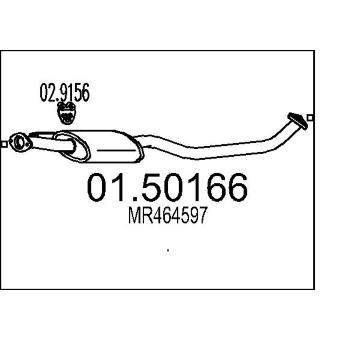 Stredni tlumic vyfuku MTS 01.50166