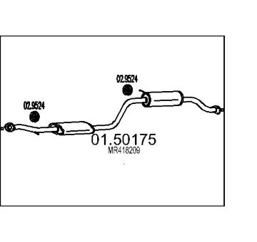 Střední tlumič výfuku MTS 01.50175