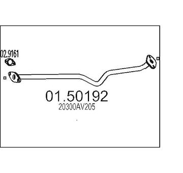 Střední tlumič výfuku MTS 01.50192