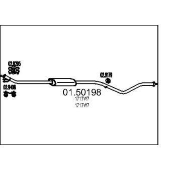 Střední tlumič výfuku MTS 01.50198