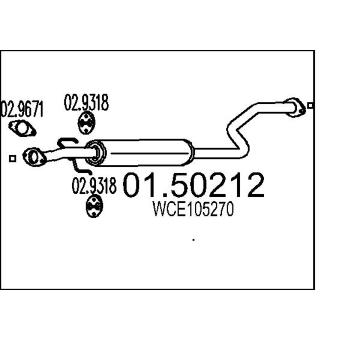 Střední tlumič výfuku MTS 01.50212