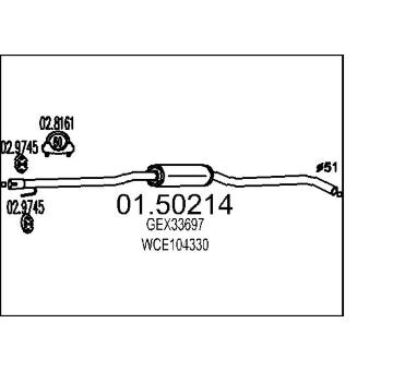 Střední tlumič výfuku MTS 01.50214