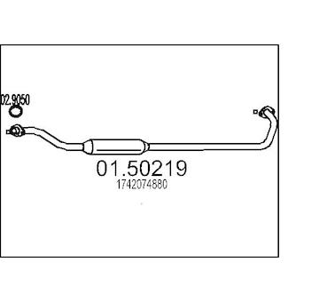 Střední tlumič výfuku MTS 01.50219