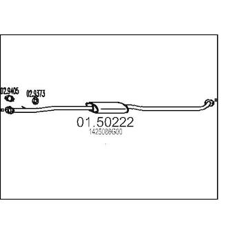 Střední tlumič výfuku MTS 01.50222