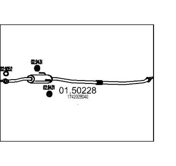 Střední tlumič výfuku MTS 01.50228
