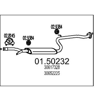 Střední tlumič výfuku MTS 01.50232