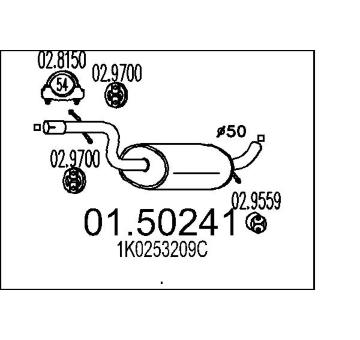 Střední tlumič výfuku MTS 01.50241