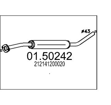 Střední tlumič výfuku MTS 01.50242